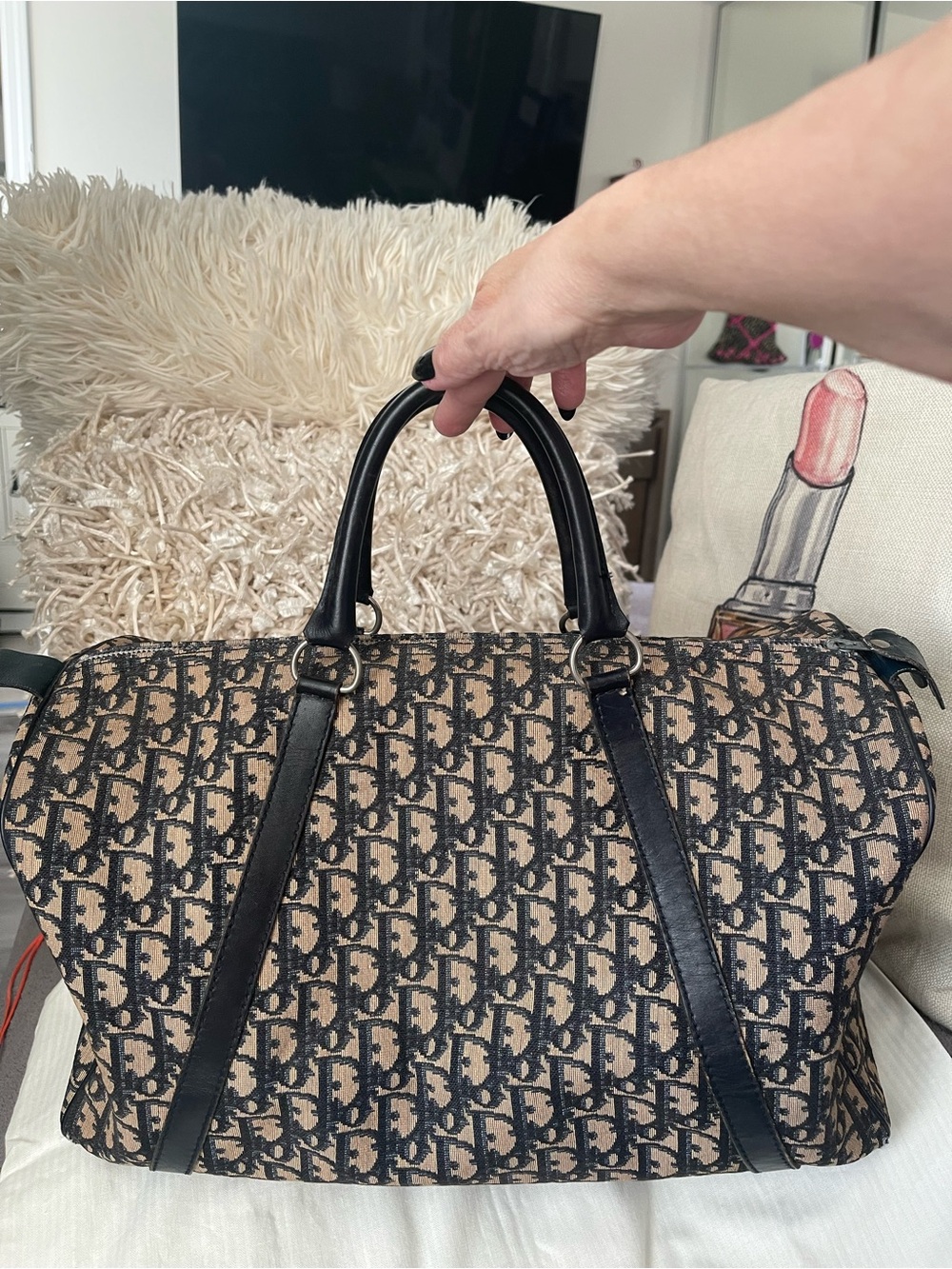 CHRISTIAN DIOR BOSTON TROTTER HANDBAG 
 💯Authentic